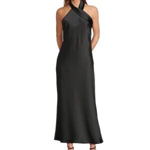 Elegant Black Halter Neck Dress Antonio Melani